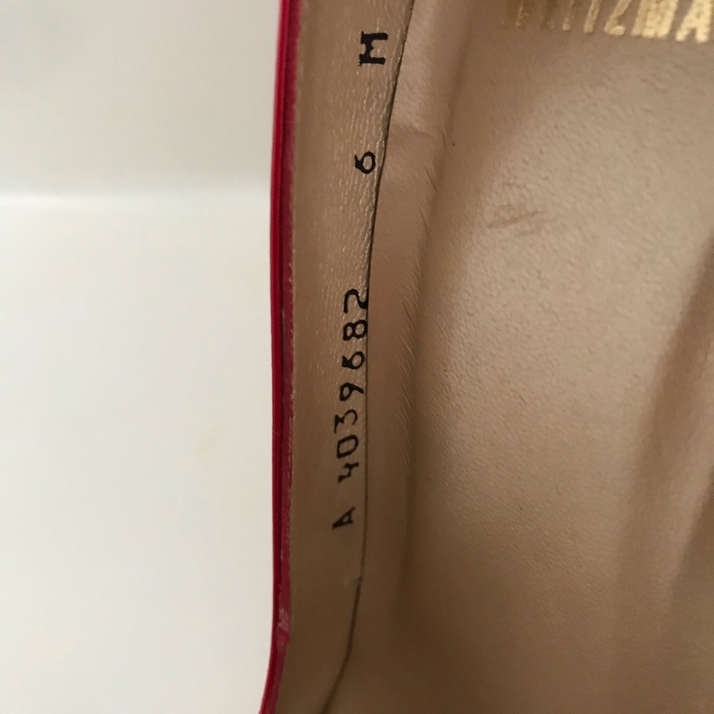 STUART WEITZMAN Patent Leather Peep Toe Red Heels - Picture 5 of 7